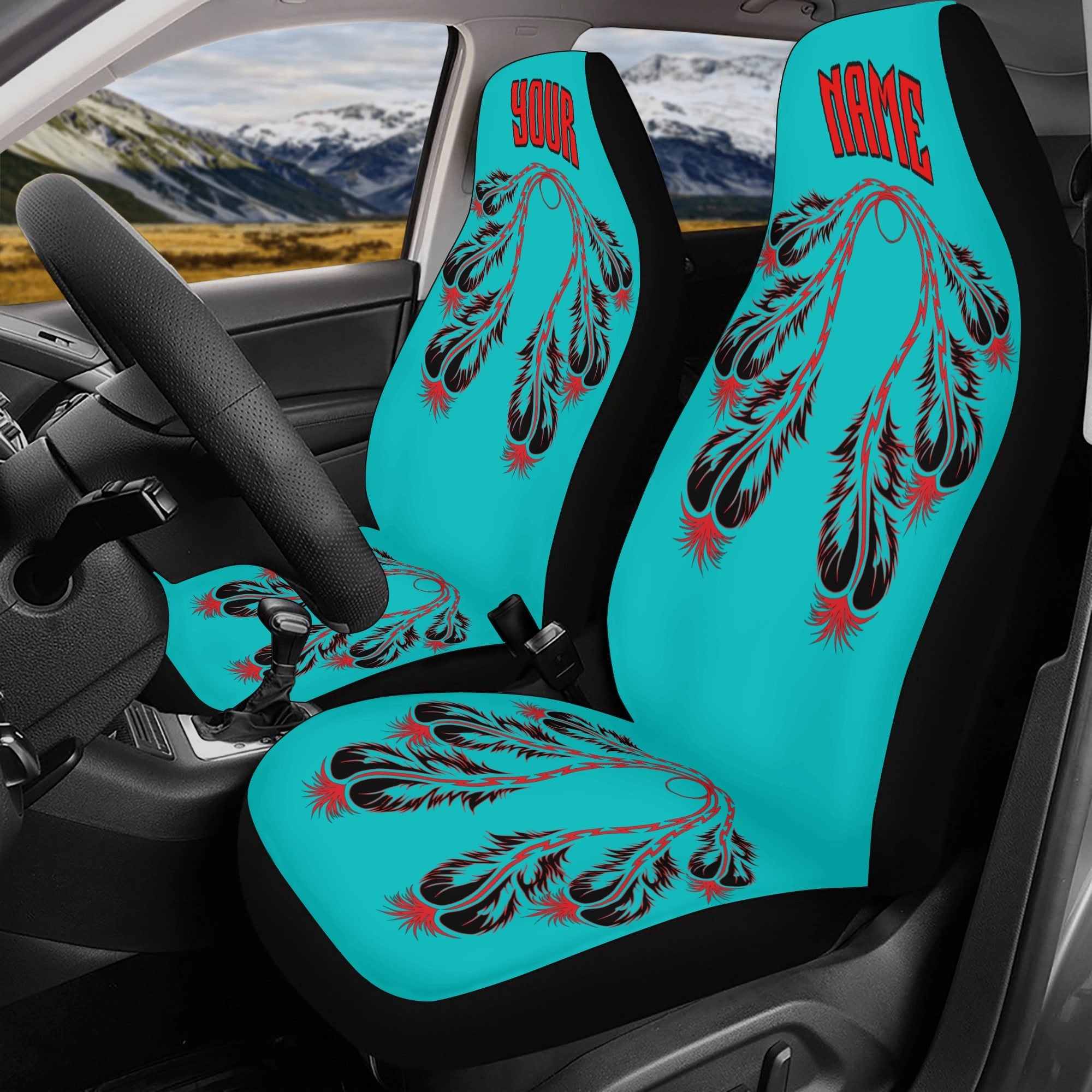 VEHICLE Car Seat Cover Set Feathers (set of 4)