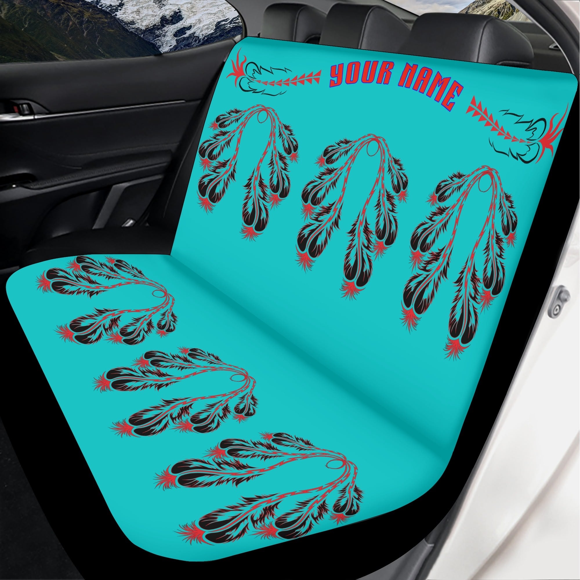 VEHICLE Car Seat Cover Set Feathers (set of 4)