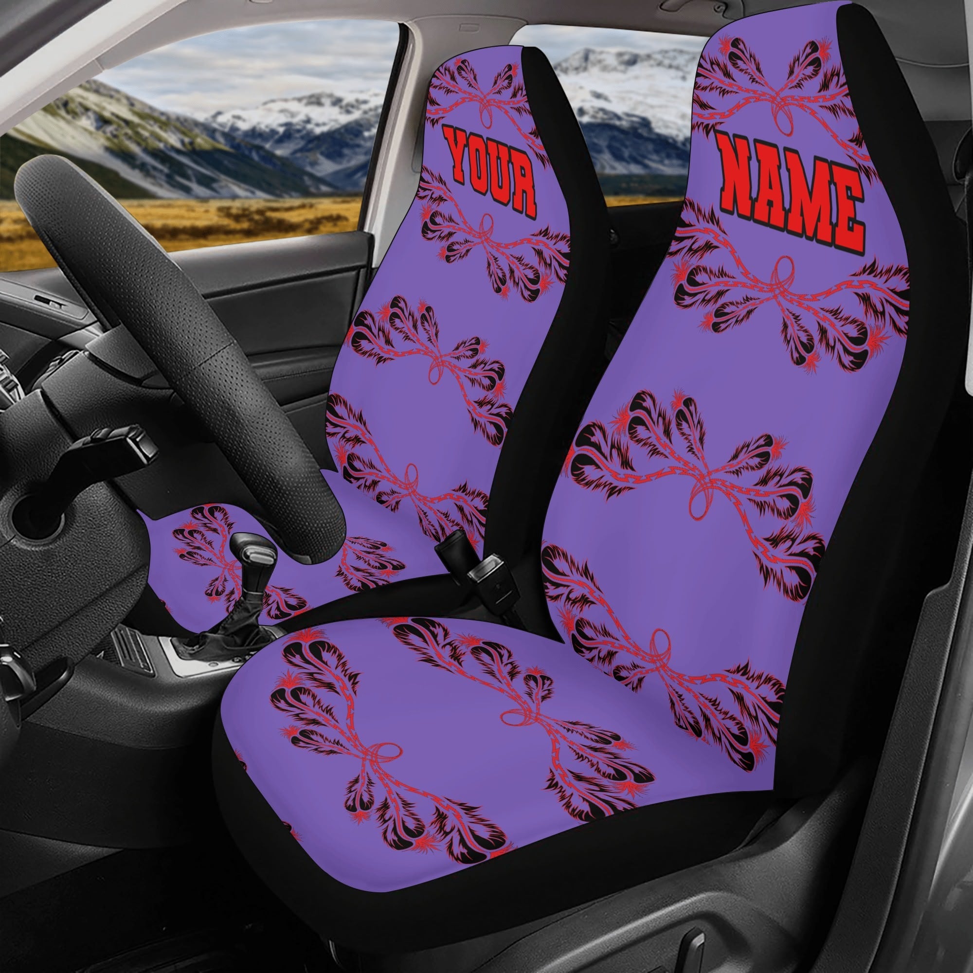 Vehicle personalize Car Seat Cover Set (set of 4)