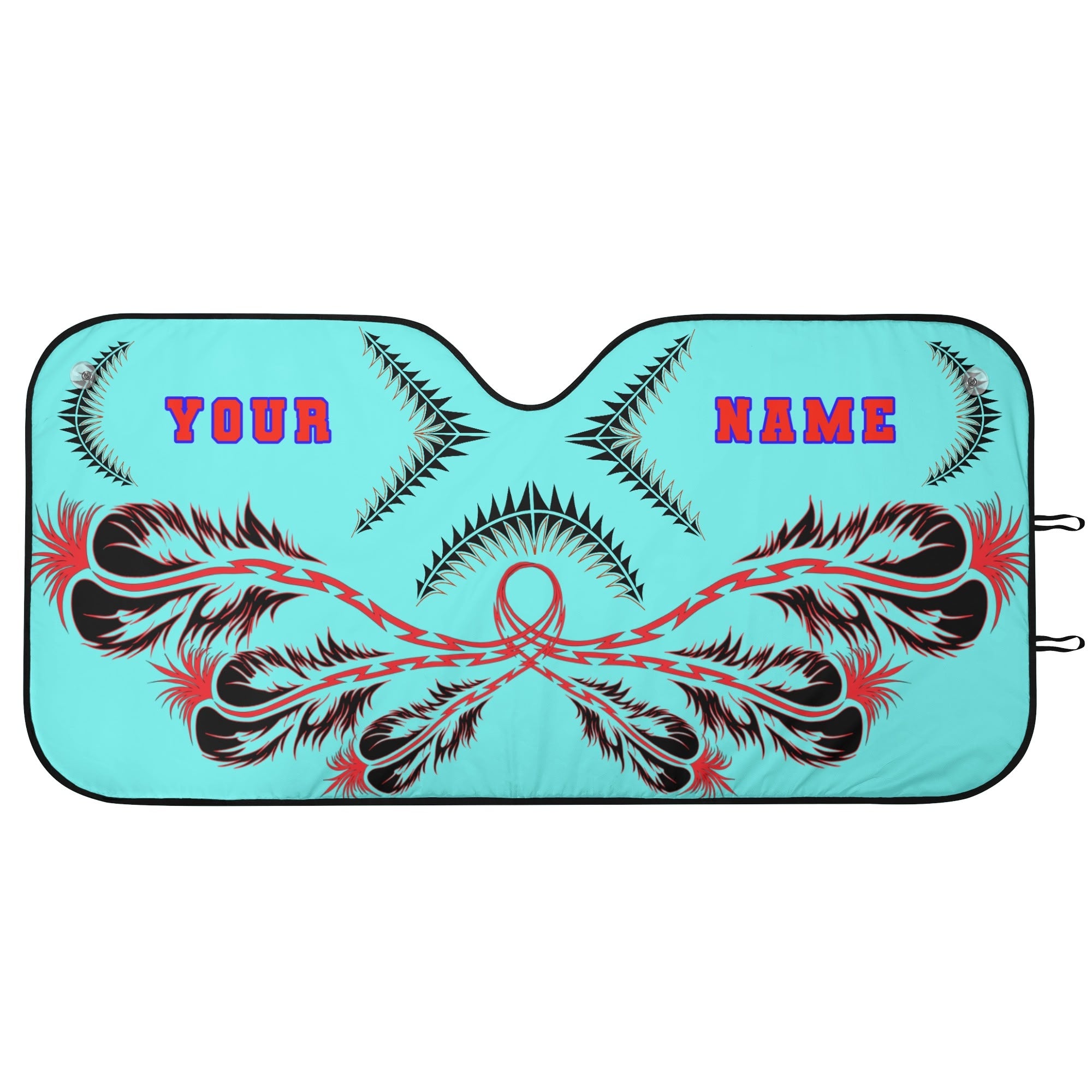 vehicle sunshade personalize, feathers