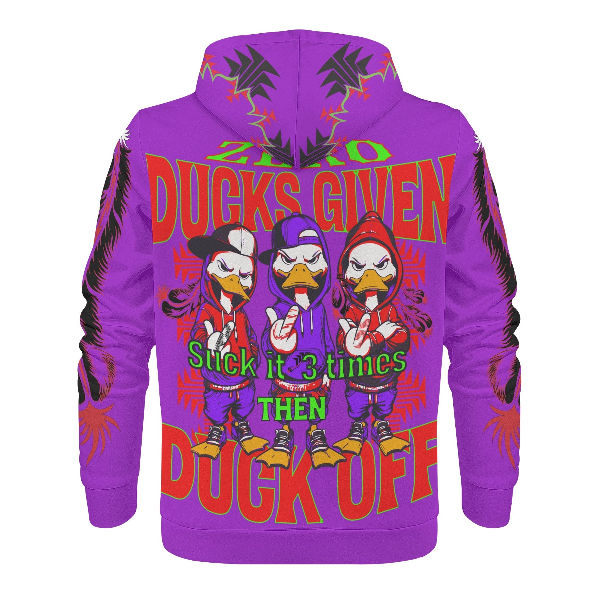 Mens Zero Ducks Given Warm  Hoodie