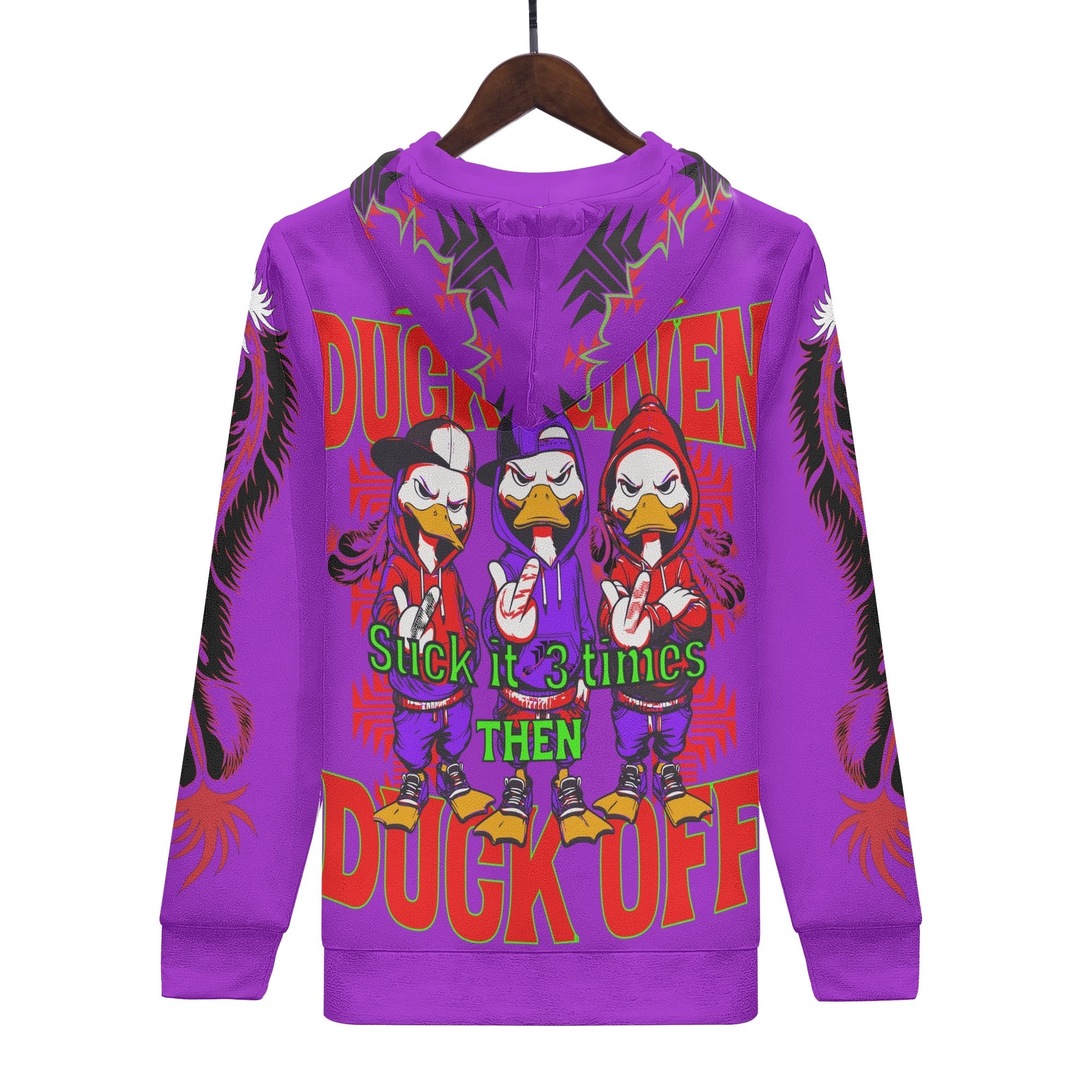 Mens Zero Ducks Given Warm  Hoodie