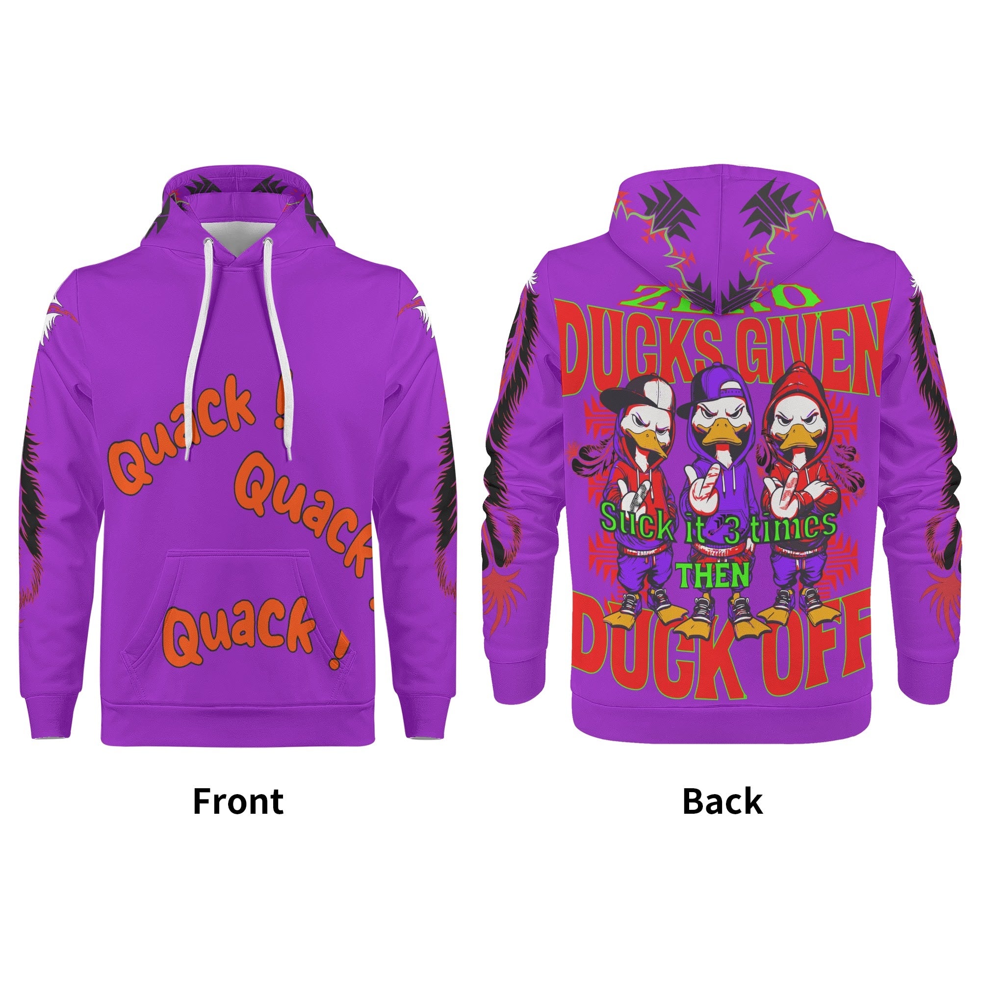 Mens Zero Ducks Given Warm  Hoodie