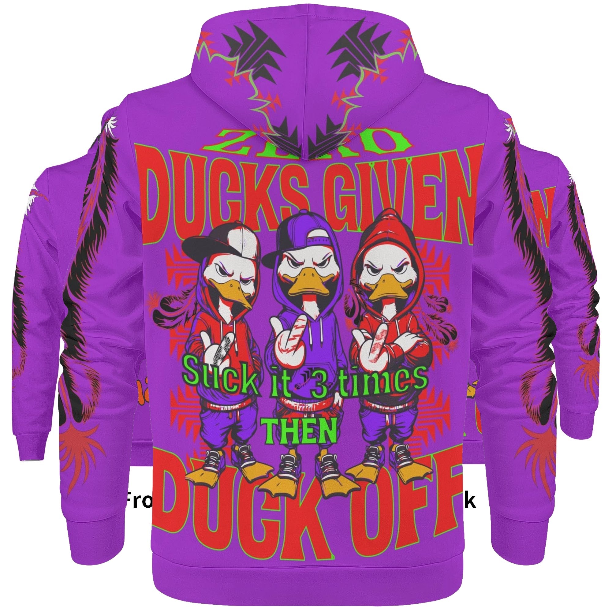 Mens Zero Ducks Given Warm  Hoodie