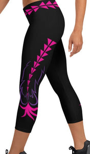 Leggings sturg feather design Capri