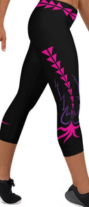 Leggings sturg feather design Capri